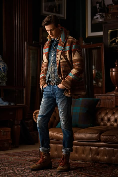 Polo Ralph Lauren Fall 2020 Menswear Collection - Vogue Ralph Lauren Fall 2020, Polo Ralph Lauren Outfits, Mens Fall Outfits, Herringbone Suit, Ralph Lauren Fall, Estilo Country, Elevated Style, Fall Outfits Men, Ralph Lauren Style