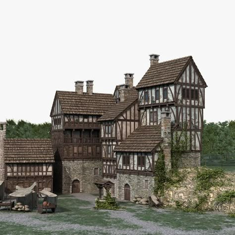 Medieval Tower, Gothic Buildings, Town Building, Cute Minecraft Houses, Medieval Village, Medieval Houses, Building Concept, Architecture Drawing Art, Castle Designs