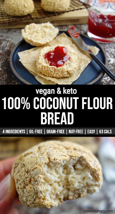 Aip Meals, Coconut Flour Bread, Grain Free Bread, Flour Bread, Coconut Flour Recipes, Paleo Bread, Gf Bread, Carb Free, Vegan Bread