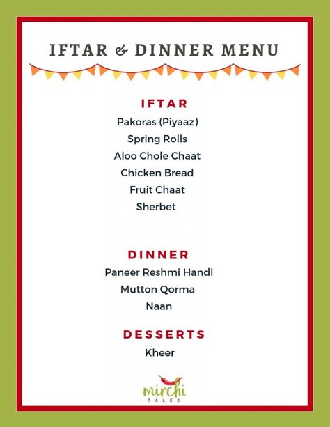 How to organise an Iftar Party with Sample Menu Plans | Mirchi Tales Ramadan Bucket List, Eid Menu Ideas, Iftar Menu Ideas, Iftar Party Ideas, Ramadan Prep, Iftar Ideas, Iftar Food, Ramadan Table Decor, Iftar Recipe