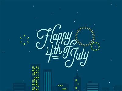 Happy 4th Of July2 by Bryan Findell for Grain & Mortar New Year Motion Design, Happy New Year Motion Graphics, Happy New Year Graphic Design, 4th Of July Gifs, Happy New Year Illustration, Kinetic Type, 4th Of July Images, Contemporary Typography, Patriotic Quotes