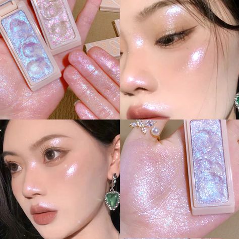 Body Highlighter, Glitter Eyeshadow Palette, Waterproof Eyeshadow, Highlighter Palette, Women Cosmetics, Face Contouring, Highlighter Makeup, Contour Makeup, Glitter Eyeshadow