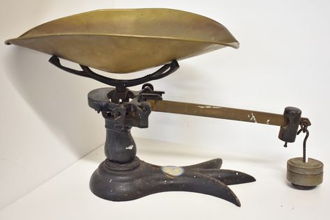 Antique balance scale with crow foot base. wwwmclarenauction.com Balance Scale, Scales, Design Inspiration, Design