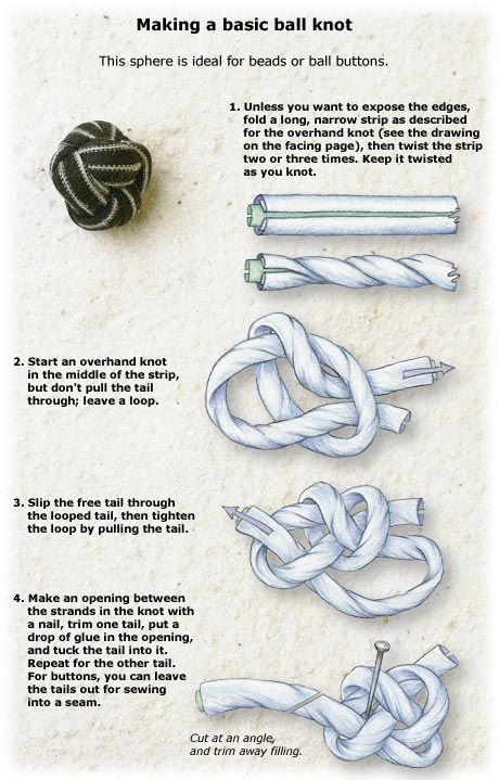 Craft Knots, Ball Knot, Hantverk Diy, Bracelets Easy, Paracord Knots, Lucet, Knot Braid, String Crafts, Knot Pillow