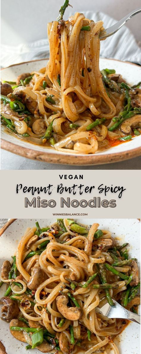 Miso Butter Grilled Cheese, Creamy Vegan Noodles, Creamy Peanut Butter Noodles, Miso Peanut Sauce, Miso Peanut Noodles, Vegan Miso Noodles, Vegan Recipes With Miso Paste, Miso Butter Recipe, Creamy Asian Noodles