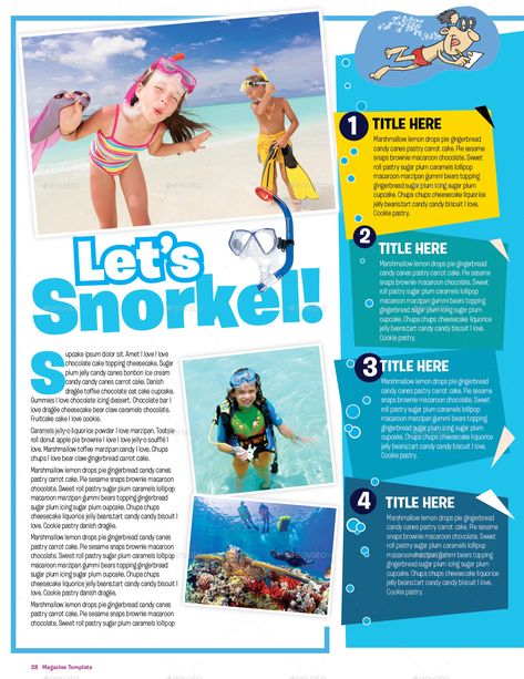 Kids Magazine Preview - GraphicRiver Kids Magazine Design, Newsletter Design Layout, Kids Catalogs, Inspiration Designs, Kids Magazine, Lookbook Design, Magazine Layouts, Kids News, Newspaper Design