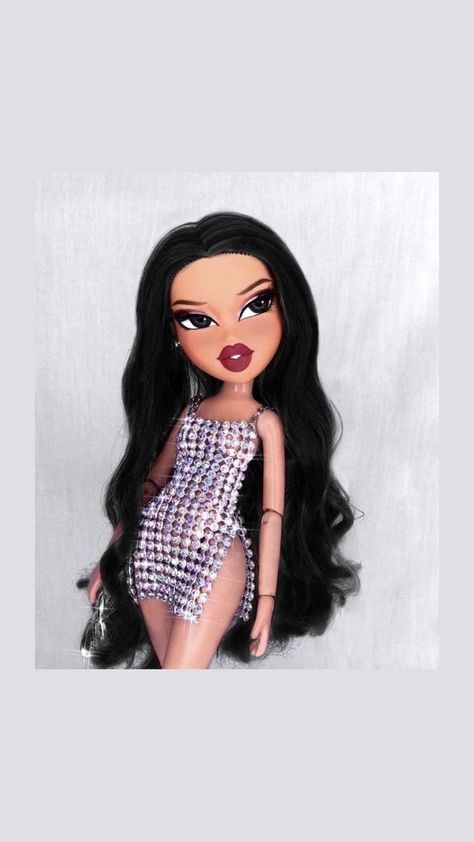 Bratz Cartoon, Bratz Party, Las Bratz, Bratz Girl, Black Bratz, Black Bratz Doll, Bratz Doll Outfits, Brat Doll, Y2k Posters