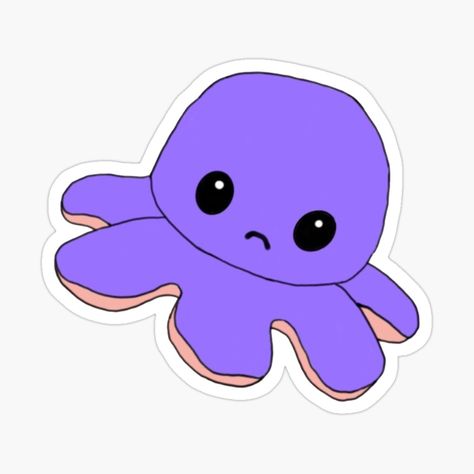 Octopus Sticker, Colorful Borders Design, Preppy Stickers, Iphone Stickers, Cute Octopus, Cute Laptop Stickers, Tumblr Stickers, Cute Doodle Art, Cute Cartoon Drawings