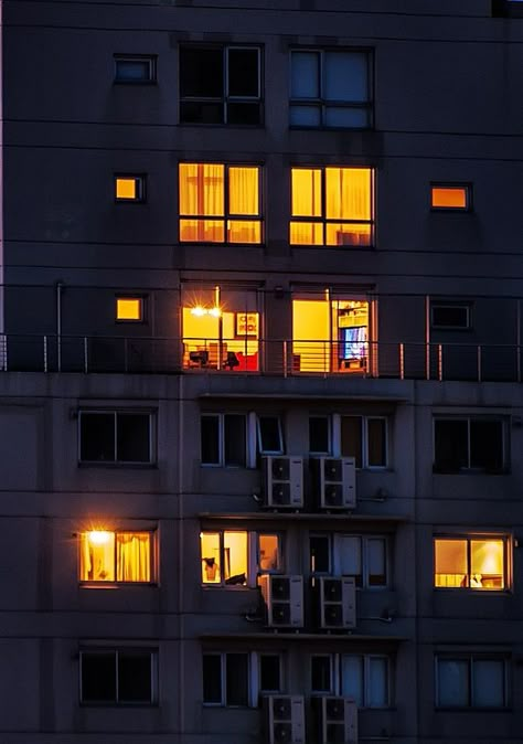 Looking through night windows in a "Rear Window" spying sort of way Looking Through A Window, Windows At Night, People In Windows, Looking Through Window, Night Photography Portrait, Night Window, Window Photography, Window View, Night Photos