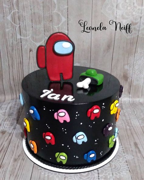 Diy Among Us Cake, Ninth Birthday Cake, Amungus Cake Ideas, Among Us Birthday Party Cake, Birthday Cake 10 Boy, Cool Birthday Cakes For Boys, 10 Birthday Cake Boy, Bday Cake For Boys, Cake For Boys Birthday Kids