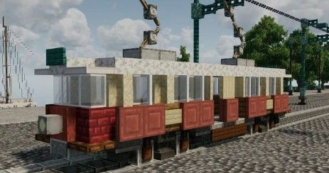 Minecraft by year 1998 #Minecrafttrain #train Minecraft City Buildings Ideas, Minecraft Main Street, Minecraft Wearhouse, Minecraft Train Design, Minecraft City Park, Minecraft Monorail, Minecraft Building Ideas Cities, Minecraft City Building Ideas, Minecraft City Houses