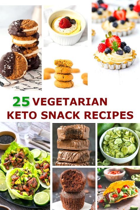 vegetarian keto snack foods, including cookies, tacos, salads and tarts Vegetarian Low Carb Snacks, Vegetarian Keto Snacks, Vegan Low Carb Snacks, Low Carb Snacks Vegetarian, Carbless Snacks, Keto Vegetarian Recipes, Vegetarian Low Carb, Keto Diet For Vegetarians, No Carb Snacks