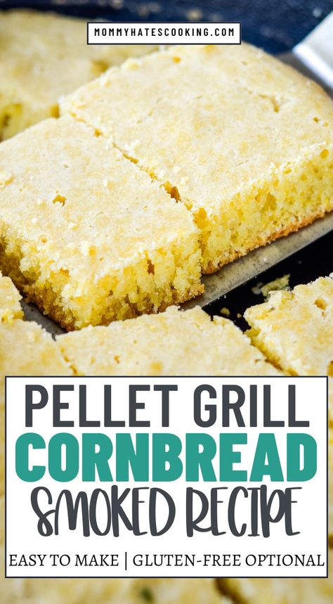 pellet grill cornbread Smoked Cornbread, Savory Cornbread, Grilled Foods, Honey Cornbread, Pellet Grill Recipes, Pantry Ingredients, Cooking App, Homemade Cornbread, Smoked Meat Recipes