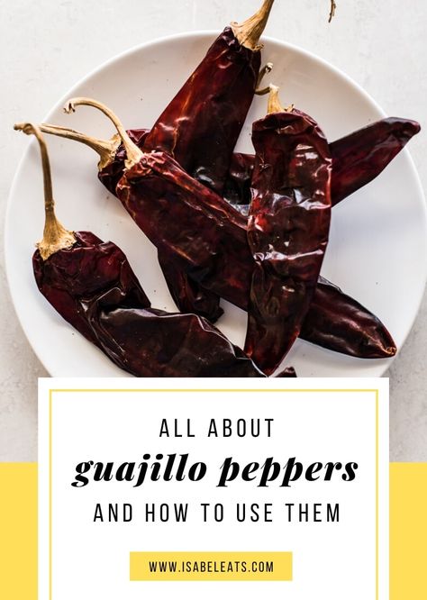 Dried Chiles Recipes, Mexican Dried Chiles, Recipes With Guajillo Chiles, Guajillo Peppers Recipes, Chili Guajillo Recipe, Dried Guajillo Chile Recipes, Chilicillies Recipe, Dried Peppers Recipes, Guajillo Enchilada Sauce