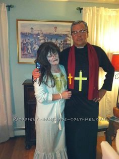 Scary Couple Costume, Exorcist Costume, Fairly Odd Parents Costume, Scary Couples Costumes, Cosmo And Wanda Costume, Two Person Halloween Costumes, Cosmo Wanda, Cool Couple Halloween Costumes, Scary Couples Halloween Costumes