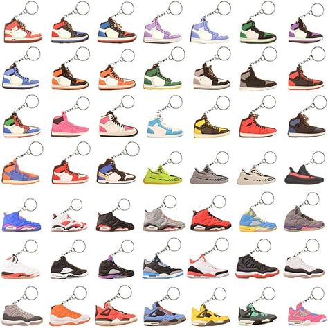 Amazon.com: 50 PCS Sneaker Keychain Retro Shoe Keychain Rubber Sneakers Keychain Shoes Key Ring Random Pack : Clothing, Shoes & Jewelry Raise Craze, Sneaker Keychain, Shoe Keychain, Prize Box, Rubber Sneakers, Retro Shoes, Key Ring, Key Rings, Shoes Jewelry