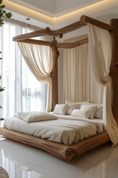 Master Canopy Bed, Safari Bedroom, Cozy Bedroom Design, Black Bedroom Decor, Luxury Motorhomes, Interior Design Your Home, Casa Country, Decoration House, Bedroom Decor Inspiration