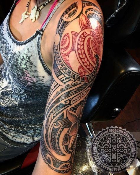 115+ Cool Polynesian Tattoos Designs with Meanings (2021) - TattoosBoyGirl Hawaiian Back Tattoo, Hawaiian Sleeve Tattoo, Polynesian Tattoo Designs Forearm, Polynesian Tattoos Women Forearm, Samoan Tattoo Women, Island Tattoos, Tattoo Brazo Mujer, Back Tattoos For Women, Natur Tattoo Arm