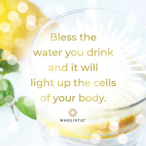 Quote: "Bless the water you drink and it will light up the cells of your body." Water Blessings, Skin Diet, Fast Quotes, Awakening Quotes, Prayers For Healing, Mind Body And Soul, Positive Self Affirmations, Healthy Digestion, Manifestation Affirmations