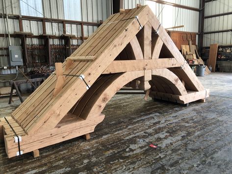 Vintage Timberworks specializes in custom truss fabrication using reclaimed timbers. Trusses can be built for either structural or decorative purposes. Contact us today for more information! Timber Truss Design, Exposed Trusses Living Room, Spanish Cabin, Decorative Trusses, Cathedral Ceiling Living Room, Timber Trusses, Exposed Trusses, Timber Frame Joinery, Wood Truss