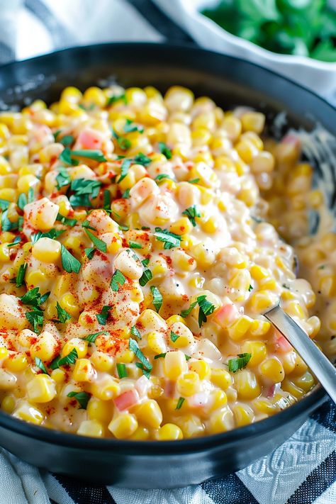 Crockpot Corn, Southern Corn, Side Veggies, Wraps Recipes Easy, Great Side Dishes, Hot Corn, Spicy Corn, Creamy Corn, Romantic Dinner Recipes