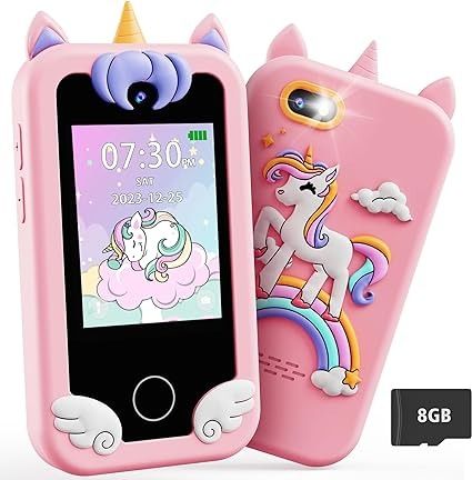 Amazon.com: DUDUDRAGON Kids Smart Phone Toy for Girls 3 4 5 6 Year Old Toddler Unicorn Gifts , MP3 Music Player, Dual Camera Travel Toys with Educational Games, Touchscreen Pretend Play Phones for 3-8 Year Old : Toys & Games Camera Travel, Mp3 Music Player, Toddler Education, Kids Electronics, Travel Camera, Easter Basket Diy, Unicorn Toys, Travel Toys, Kids Gift Guide