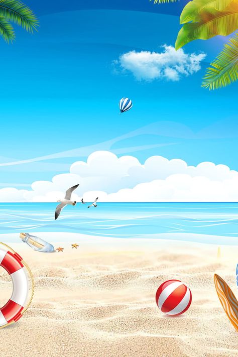 Imvu Beach Background, Anime Beach Background, Summer Background Images, Summer Sale Poster, Background Cool, Summer Beach Wallpaper, Beach Cartoon, Beautiful Summer Wallpaper, Beach Illustration