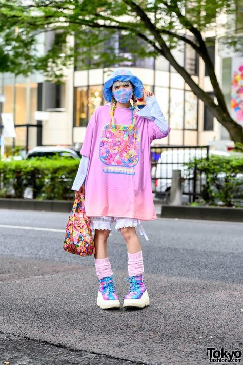 Demonia Platform Boots, Lavender Magic, Witch Princess, Kawaii Street Fashion, Demonia Platforms, Harajuku Dress, Harajuku Street Style, Sailor Top, Loose Socks