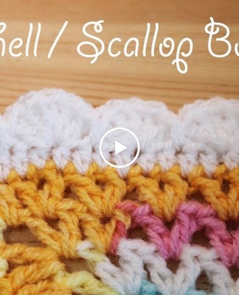 Crochet Scallop Border Free Pattern, Crochet Scollop Edge, Scallop Edge Crochet, Crochet Scallop Border, Scallop Crochet Edging, Amigurumi Doll Free Pattern, Crochet Edging Patterns Free, Crochet Edging Tutorial, Border Crochet