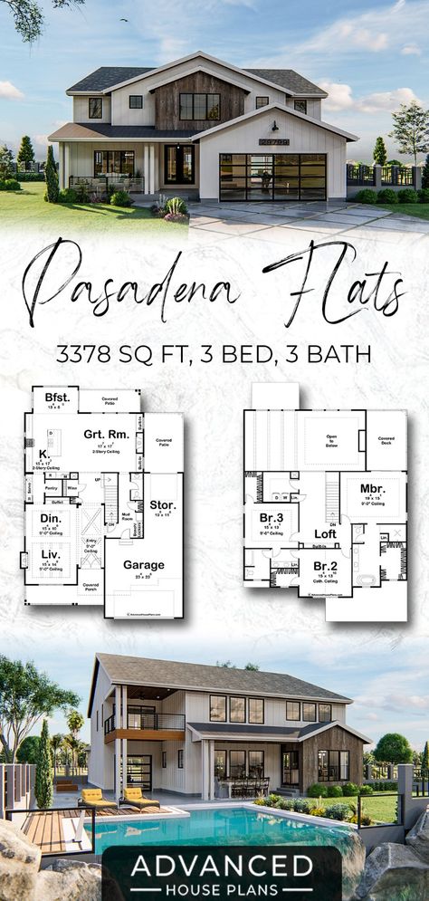 Introducing Pasadena Flats 29799, this craftsman-style haven with a blend of timeless aesthetic and meticulous design. 🚜🌟 The exterior, featuring shake siding and a welcoming front porch with a metal roof, invites you into a world where every detail is crafted for enduring appeal and functionality. Dive into a world where style meets practicality! 🌿🏡#DreamHomeDesign #CraftsmanCharm #PasadenaFlats #ElegantLiving #HomeGoals #ModernCraftsman #StylishInteriors #HomeDesignInspiration 2 Story House Plans With Basement, 2 Story Suburban House, Midcentury Modern Floor Plans, 3 Bedroom Sims 4 House, House Blueprints Two Story, 2story House, 5 Bedroom House Floor Plan 2 Story, Modern Home Floor Plans, Unique Home Plans