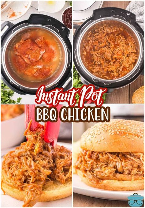 This tender Instant Pot BBQ Chicken recipe is just what you need for dinner! You'll love just how simple and delicious this recipe is! Instant Pot Bbq Chicken, Meaningful Eats, Bbq Chicken Recipe, Bbq Plates, Bbq Chicken Salad, Gluten Free Main Dishes, Bbq Chicken Recipes, Bbq Sauce Homemade, Homemade Bbq