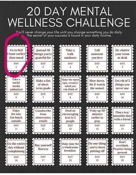 Daring Adventures in Midlife: 20 Day Mental Wellness Challenge Mental Wellness Challenge, 20 Day Challenge, Wellness Challenge, Happiness Challenge, Wellness Activities, Employee Wellness, Wellness Wednesday, Health Challenge, 30 Day Challenge