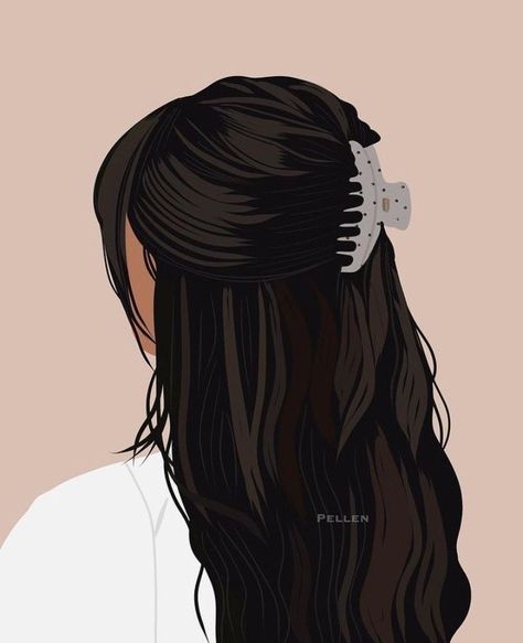 Aesthetic Claw Clip, Desenhos Girl, Bujo Art, Aesthetic Profile Picture Cartoon Soft, Girls Dps, Art Prints Boho, Face Illustration, Illustration Art Girl, Comic Art Girls