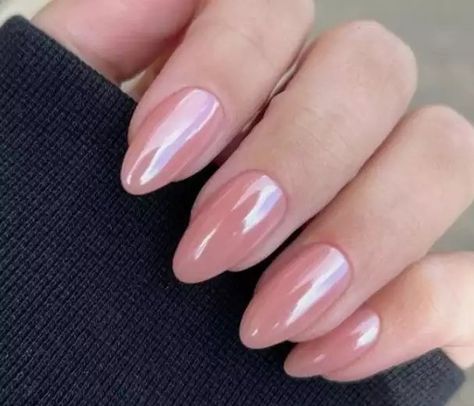 Chrome Nail Art, Chrome Nails Designs, Nude Nail Designs, Trendy Nail Art Designs, Modern Nails, Trendy Nail Art, Pink Nail, Oval Nails, Prom Nails