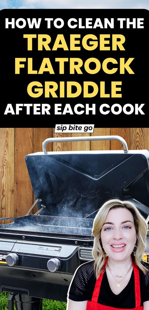 image demonstrating cleaning the traeger flatrock griddle Sous Vide Steak, Grill Scraper, Sous Vide Egg, Flat Top Griddle, Flat Top Grill, Griddle Recipes, Breakfast Burger, Griddle Grill, Griddle Cooking