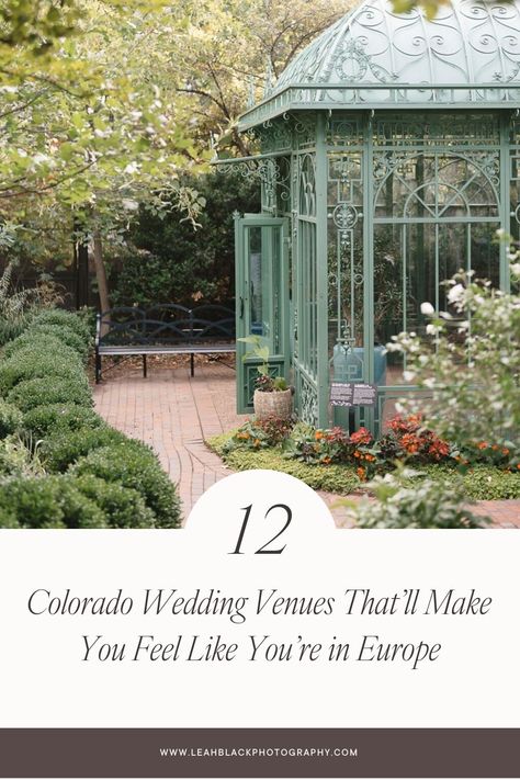 Read this blog post that explores 12 Colorado Wedding Venues That’ll Make You Feel Like You’re in Europe | Leah Black Photography Quaint Wedding Venues, Colorado Castle, Wedding Venue Colorado, Vineyard Decor, Wedding Venues In Colorado, Us Destination Wedding, European Style Wedding, Wedding Venues Colorado, Spanish Style Wedding