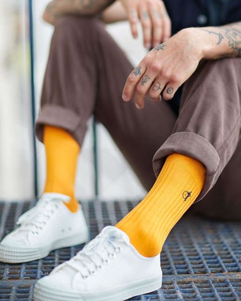 London Sock Company (@londonsockco) • Instagram photos and videos Men Socks Outfit, Sock Photography, Socks Outfit Men, Socks Photoshoot, Socks Photography, Mens Socks Fashion, Sock Company, Socks Packaging, Yellow Socks