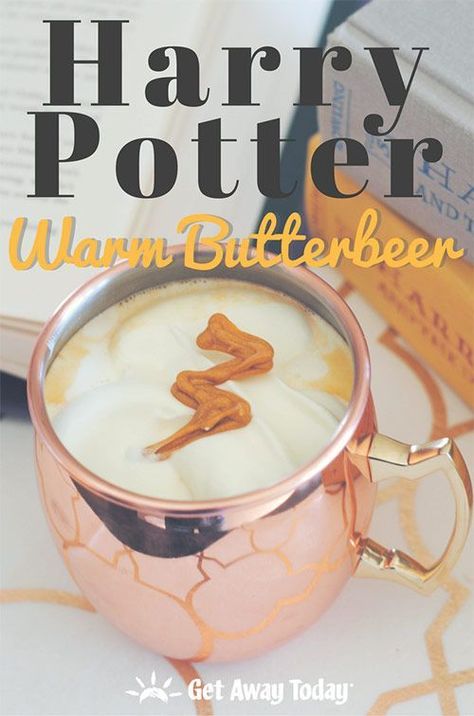 Harry Potter Warm Butterbeer Recipe Warm up this fall with this copycat Butterbeer recipe. #HarryPotter #recipe #butterbeer #food Warm Butterbeer Recipe, Harry Potter Butterbeer Recipe, Butter Beer Recipe, Butter Beer Recipe Harry Potter, Hot Butterbeer, Harry Potter Butterbeer, Harry Potter Treats, Harry Potter Movie Night, Harry Potter Butter Beer