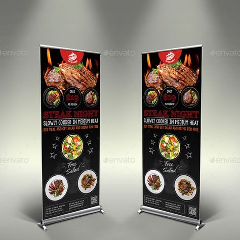 Grill Steak Restaurant Signage Banner Roll Up Template Signage Restaurant, Banner Signage, Steak Grill, Restaurant Promotions, Steak Restaurant, Grill Steak, Restaurant Steak, Restaurant Signage, Roll Banner