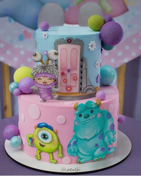 Boo Party Ideas Monsters Inc, Pastel Monster Inc, Monster Inc Party Ideas, Monster Inc Cakes, Monsters Inc Baby Shower, Monsters Inc Baby, Monster Inc Birthday, 2nd Birthday Party For Girl, Monster Inc