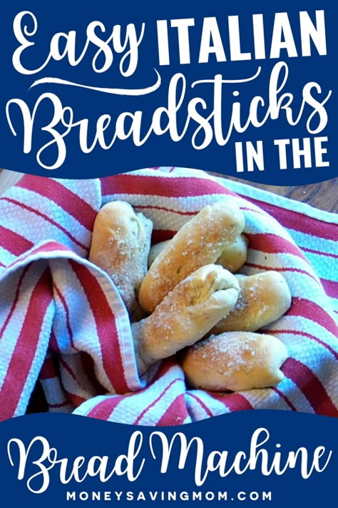 Bread Machine Breadsticks, Italian Breadsticks Recipe, Italian Breadsticks, Breadmaker Recipes, Italian Bread Sticks, Olive Garden Breadsticks, Breadsticks Recipe, Easy Homemade Bread, Homemade Bread Recipe