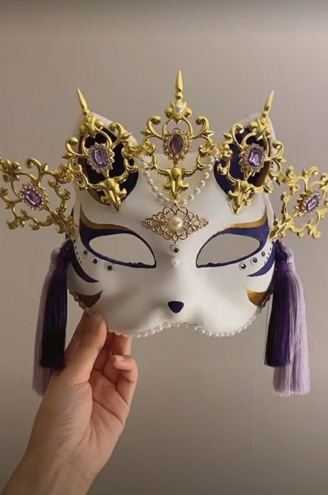 Kitsune Mask, Japanese Mask, Fox Face, Drawing Examples, Half Mask, Drawing Prompt, Cat Mask, Dress Sketches, Cute Anime Chibi