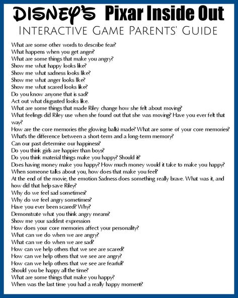 Inside Out Therapy Activities, Inside Out Lesson Plans, Inside Out 2 Activities, Inside Out Activities For Kids, Inside Out Activities, Inside Out Feelings, Inside Out Game Of Emotions, Inside Out Games, Inside Out 2 All Emotions