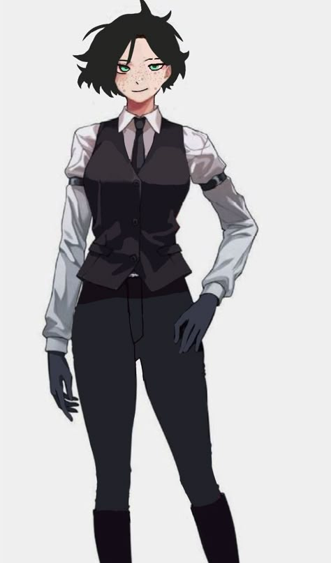 Female Suit Drawing, Women In Suits Drawing, Anime Uniform Design, Anime Suit Female, Female Clothes Drawing Outfit, Erin Clover, Corporate Core, Anime Suit, Steampunk Character