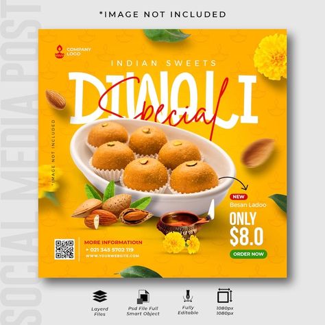 Diwali special sweets social media insta... | Premium Psd #Freepik #psd #diwali-sale #diwali-festival #diwali #deepawali Diwali Sweets Poster, Diwali Posts By Brands, Diwali Creative Ads For Food, Diwali Instagram Post, Diwali Creatives, Diwali Social Media Post, Diwali Mithai, Holi Sweets, Sweets Images