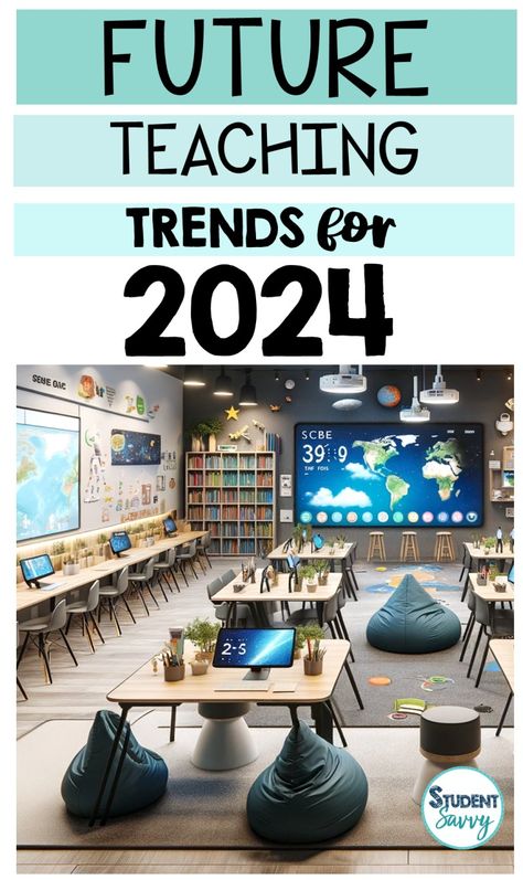 Future Teaching Trends 2024 in the Elementary Classroom – Student Savvy Classroom 2024-2025, Student Center In Classroom Elementary, Innovative Classroom Ideas, Adult Classroom Design, Elementary Classroom Setup Room, Future Classroom Design, Udl Classroom Ideas, 2024 Classroom Decor, Dream Classroom Elementary