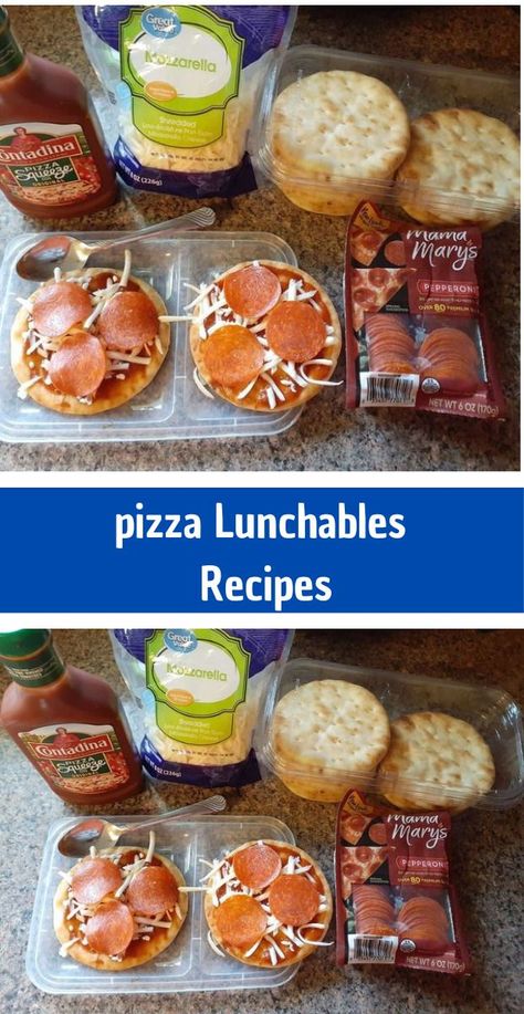 Give your favorite ‘90s lunch new life with this homemade pizza lunchables bento box! Complete with mini pizza ‘crusts,’ sauce, cheese, and your choice of toppings, I’ll show you how to make lunchables at home in about 15 minutes. A deliciously fun on-the-go lunch option for kids—and adults! If you’re a fan of pizza everything like me, this lunch idea is definitely worth giving a whirl. Grab And Go Lunch Ideas, Homemade Pizza Lunchable Crust, Lunchable Pizza, Homemade Lunchables Kids, Adult Lunchables, Pizza Lunchable, Adult Pizza Lunchable, Pizza Lunchable Diy, Diy Lunchable Pizzas