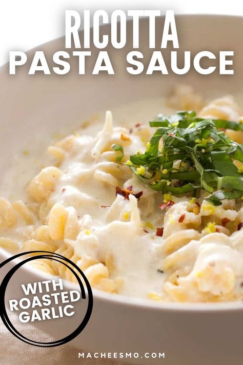 Ricotta Pasta Sauce Recipes, Ricotta Cheese Pasta Sauce, Ricotta Sauce Pasta, Ricotta Cream Sauce, Ricotta Sauce Creamy, Pasta Sauce With Ricotta Cheese, Creamy Ricotta Pasta, Ricotta Pasta Sauce, Parmesan Pasta Sauce