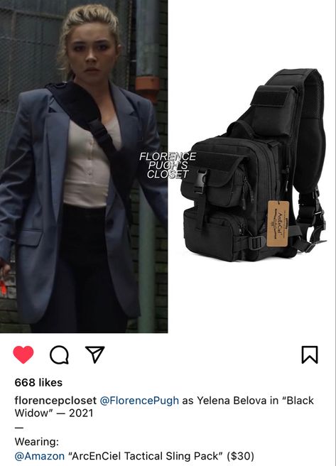 Yelena Belova Outfit, Tactical Sling Bag, Yelena Belova, Bag Outfit, Sling Pack, Tactical Bag, Florence Pugh, Sling Bag, Sling Backpack