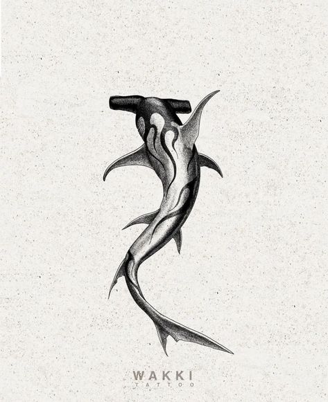 Mythical Animal Tattoo, Negative Space Tattoo Design, Horizontal Tattoo Ideas, Blackwork Tattoo Design Drawings, Horizontal Tattoo, Shark Tattoo Design, Tattoo Homme, Tattoo Concepts, Shark Tattoo